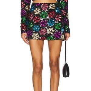 Show Me Your Mumu All Night Skort in Flower Pop Multi Sequins